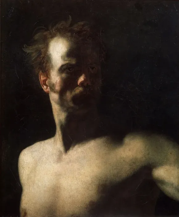 Framed Print : Nude Study, c1810-c1811. Artist: Theodore Gericault Framed Print : Nude Study, c1810-c1811. Artist: Theodore Gericault