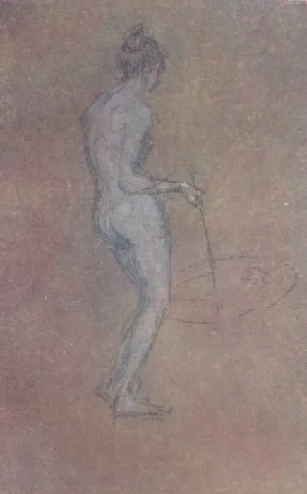 Framed Print : A Nude Study, c1864, (1904). Artist: James Abbott McNeill Whistler Framed Print : A Nude Study, c1864, (1904). Artist: James Abbott McNeill Whistler