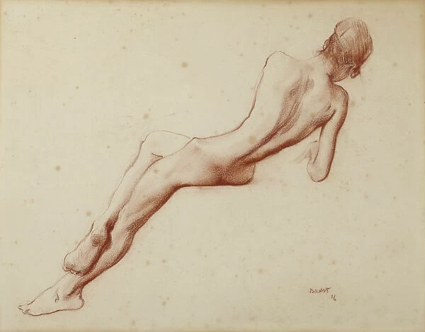 Nude study: Ida Rubinstein, 1916. Creator: Bakst, Leon (1866-1924)