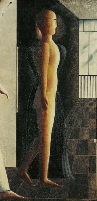 Framed Print : Nude, woman and Coming, 1925. Creator: Schlemmer, Oskar (1888-1943) Framed Print : Nude, woman and Coming, 1925. Creator: Schlemmer, Oskar (1888-1943)