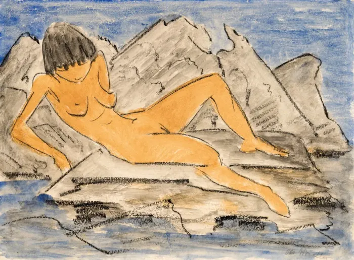 Framed Print : Nude woman lying on water Framed Print : Nude woman lying on water