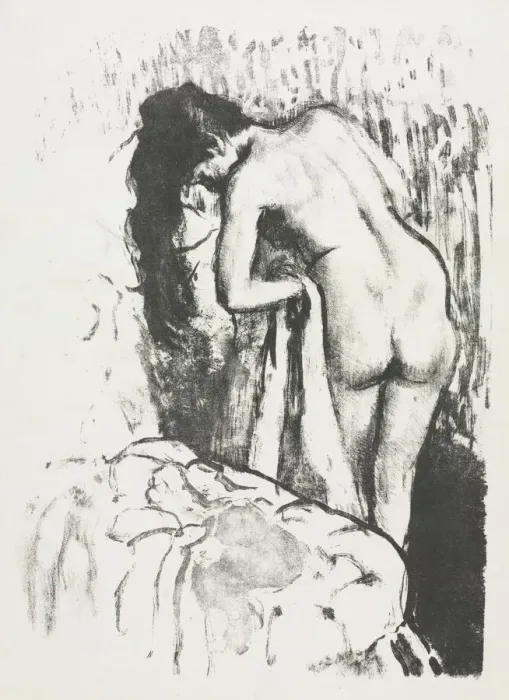 Framed Print : Nude Woman Standing, Drying Herself, 1891-1892. Creator: Edgar Degas (French, 1834-1917) Framed Print : Nude Woman Standing, Drying Herself, 1891-1892. Creator: Edgar Degas (French, 1834-1917)