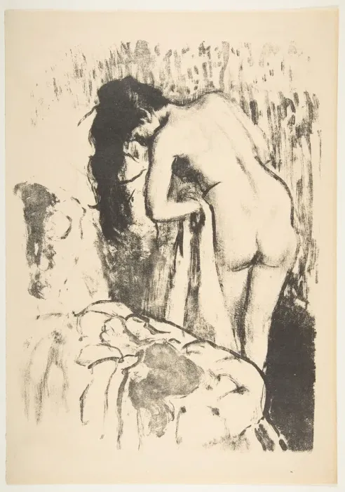 Framed Print : Nude Woman Standing, Drying Herself, 1891-92. Creator: Edgar Degas Framed Print : Nude Woman Standing, Drying Herself, 1891-92. Creator: Edgar Degas
