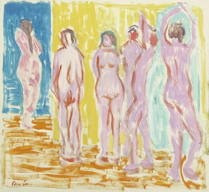 Framed Print : Nudes, 1912. Creator: Alvar Cawén Framed Print : Nudes, 1912. Creator: Alvar Cawén