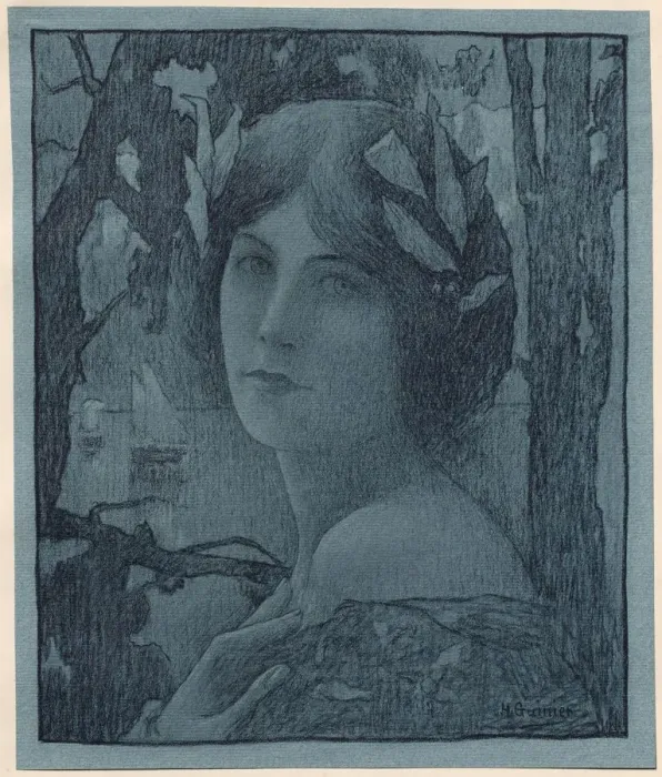 Framed Print : Nuit Douce, 1899. Creator: Henri-Jules Guinier (French, 1867-1927); Imprimerie Champenois Framed Print : Nuit Douce, 1899. Creator: Henri-Jules Guinier (French, 1867-1927); Imprimerie Champenois
