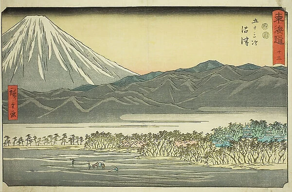 Numazu—No. 13, from the series 'Fifty-three Stations of the Tokaido (Tokaido gojusan... c. 1847 / 52. Creator: Ando Hiroshige. Numazu—No. 13, from the series 'Fifty-three Stations of the Tokaido (Tokaido gojusan... c. 1847 / 52)