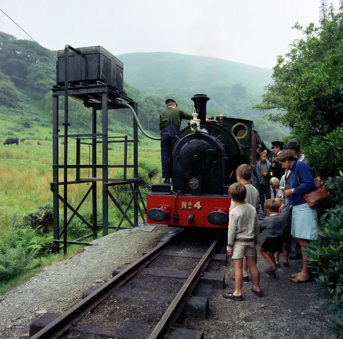 Framed Print : Number 4 engine at the Dolgoch falls stop on the the Talyllyn railway, Snowdonia, Wales, 1969 Framed Print : Number 4 engine at the Dolgoch falls stop on the the Talyllyn railway, Snowdonia, Wales, 1969