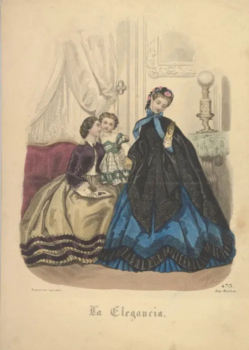 Framed Print : Number 473 from La Elegancia Barcelona, 19th century. Creator: Heloise Leloir Framed Print : Number 473 from La Elegancia Barcelona, 19th century. Creator: Heloise Leloir