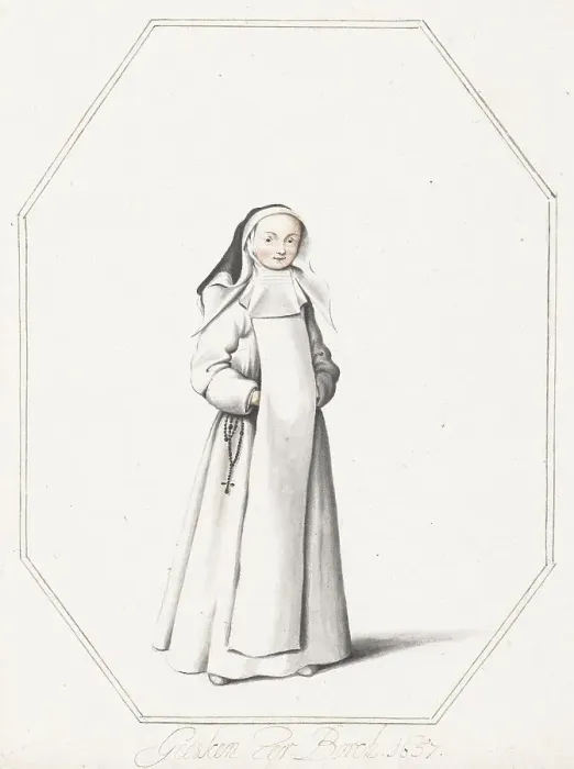 Framed Print : Nun, 1657. Creator: Gesina ter Borch Framed Print : Nun, 1657. Creator: Gesina ter Borch