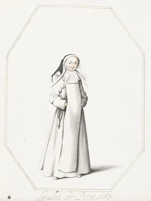 Framed Print : Nun, 1657. Creator: Gesina ter Borch Framed Print : Nun, 1657. Creator: Gesina ter Borch