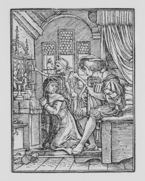 Framed Print : The Nun, from The Dance of Death, ca. 1526, published 1538. Creator: Hans Lützelburger Framed Print : The Nun, from The Dance of Death, ca. 1526, published 1538. Creator: Hans Lützelburger