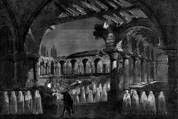 Framed Print : The Nun Scene in Act III. of Robert le Diable at Her Majesty's Theatre, 1862. Creator: Mason Jackson. The Nun Scene in Act III. of Robert le Diable at Her Majesty's Theatre, 1862. Creator: Mason Jackson Framed Print : The Nun Scene in Act III. of Robert le Diable at Her Majesty's Theatre, 1862. Creator: Mason Jackson. The Nun Scene in Act III. of Robert le Diable at Her Majesty's Theatre, 1862. Creator: Mason Jackson