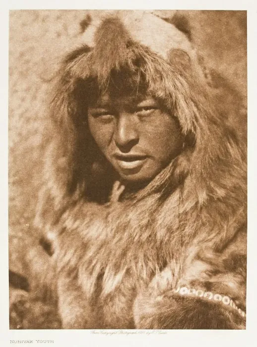 Framed Print : Nunivak Youth, 1928. Creator: Edward Sheriff Curtis Framed Print : Nunivak Youth, 1928. Creator: Edward Sheriff Curtis