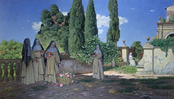 The Nuns Garden, c1870-1938. Artist: Enrico Tarenghi