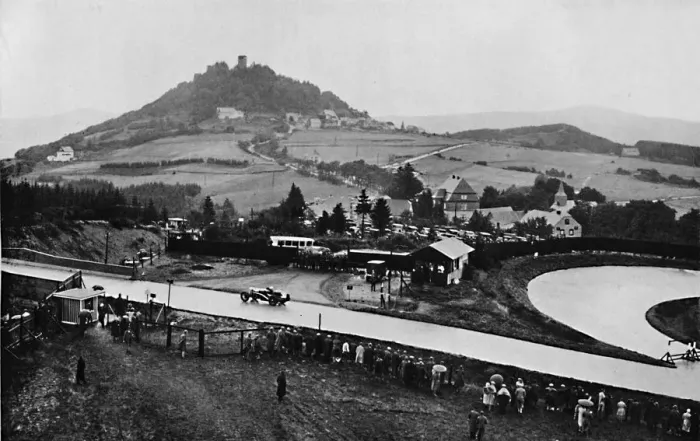 Framed Print : The Nurburg Ring, Eifel Mountains, Germany, 1937