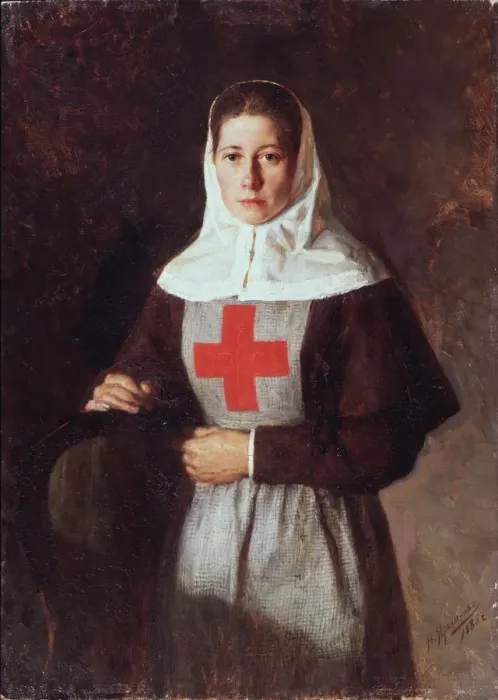 Framed Print : A nurse, 1886. Artist: Yaroshenko, Nikolai Alexandrovich (1846-1898) Framed Print : A nurse, 1886. Artist: Yaroshenko, Nikolai Alexandrovich (1846-1898)