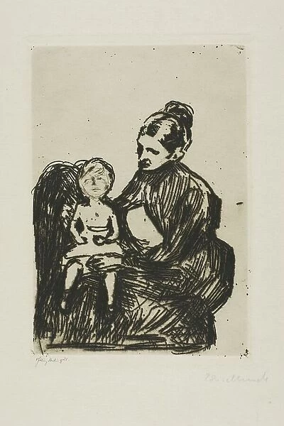 Nurse with a Boy / The Mother and the Crying Child, 1902. Creator: Edvard Munch