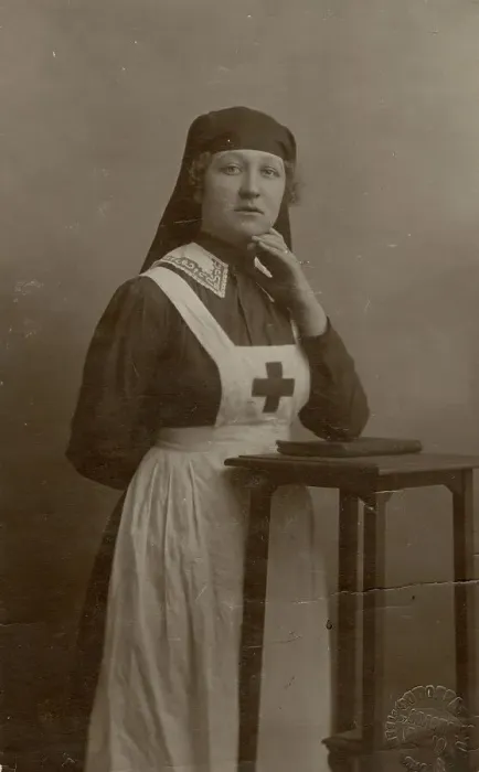 Framed Print : A nurse from Krasny Kerst, Irkutsk resident Zhilkina N. who died at the front, 1917. Creator: Zolotoe Runo Framed Print : A nurse from Krasny Kerst, Irkutsk resident Zhilkina N. who died at the front, 1917. Creator: Zolotoe Runo