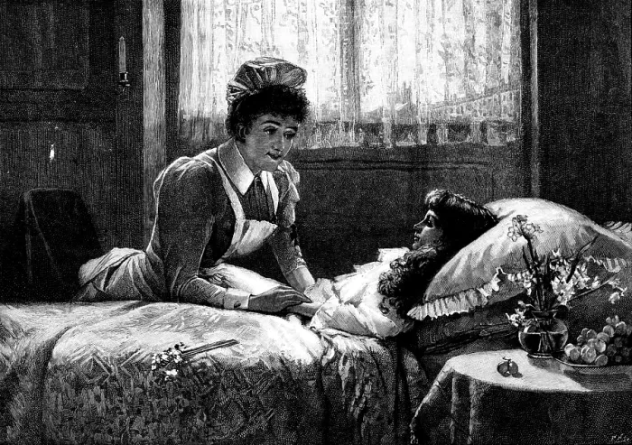 Framed Print : The Nurse - Miss B. A. Pughe, 1895. Creator: P Naumann Framed Print : The Nurse - Miss B. A. Pughe, 1895. Creator: P Naumann