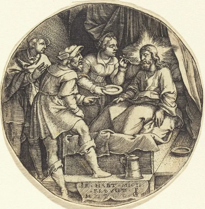Framed Print : To Nurse the Sick. Creator: Georg Pencz Framed Print : To Nurse the Sick. Creator: Georg Pencz