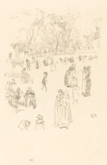 Framed Print : Nursemaids: Les Bonnes du Luxembourg, 1894. Creator Framed Print : Nursemaids: Les Bonnes du Luxembourg, 1894. Creator
