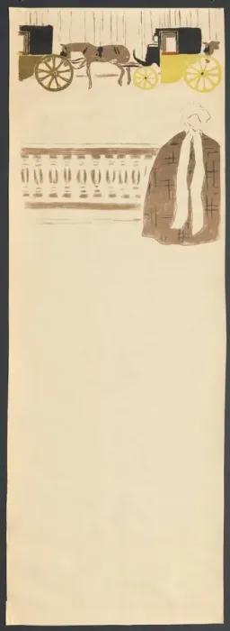 Framed Print : Nursemaids Promenade, Frieze of Carriages, 1895. Creator: Pierre Bonnard (French