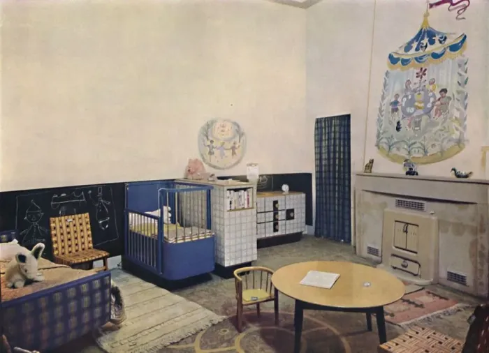 Framed Print : Nursery designed by Esme Gordon, A. R. I. B. A. A. R. I. A. S. c1945 Framed Print : Nursery designed by Esme Gordon, A. R. I. B. A. A. R. I. A. S. c1945