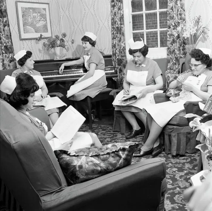 Framed Print : Nurses rest room, Montague Hospital, Mexborough, South Yorkshire, 1968. Artist Framed Print : Nurses rest room, Montague Hospital, Mexborough, South Yorkshire, 1968. Artist