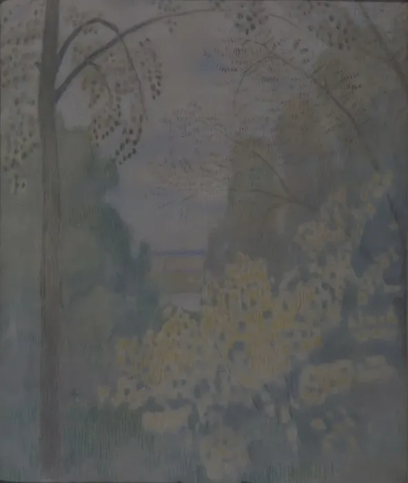 Framed Print : Nut-tree, 1905. Artist: Borisov-Musatov, Viktor Elpidiforovich (1870-1905) Framed Print : Nut-tree, 1905. Artist: Borisov-Musatov, Viktor Elpidiforovich (1870-1905)