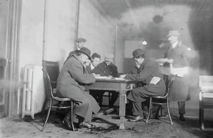 Framed Print : N.Y. Job Bureau, between c1910 and c1915. Creator: Bain News Service Framed Print : N.Y. Job Bureau, between c1910 and c1915. Creator: Bain News Service