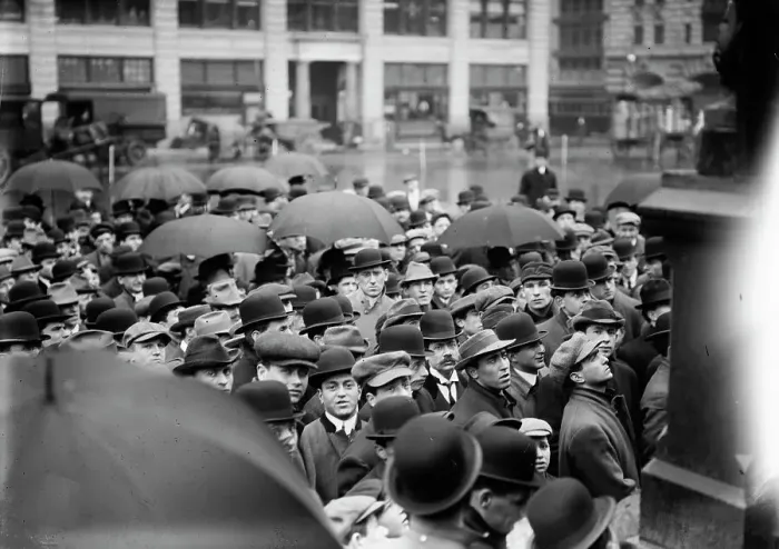 Framed Print : N.Y. - Lawrence strike meeting, (1912?). Creator: Bain News Service Framed Print : N.Y. - Lawrence strike meeting, (1912?). Creator: Bain News Service