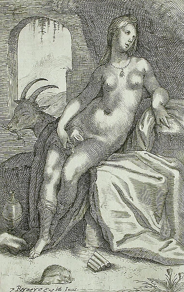 Nymph, between 1607 and 1610. Creator: Jacob Matham