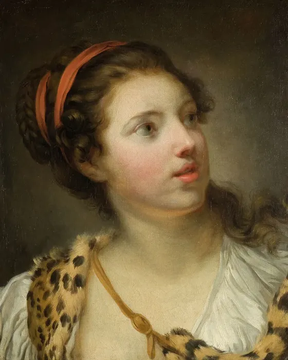 Framed Print : The Nymph Callisto, mid-18th-early 19th century. Creator: Jean-Baptiste Greuze Framed Print : The Nymph Callisto, mid-18th-early 19th century. Creator: Jean-Baptiste Greuze