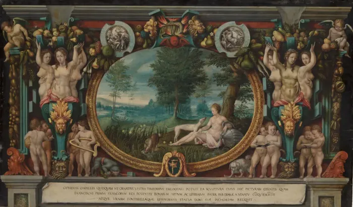 Framed Print : The Nymph of Fontainebleau. Creator: French (Fontainebleau) Painter (third quarter 16th century) Framed Print : The Nymph of Fontainebleau. Creator: French (Fontainebleau) Painter (third quarter 16th century)