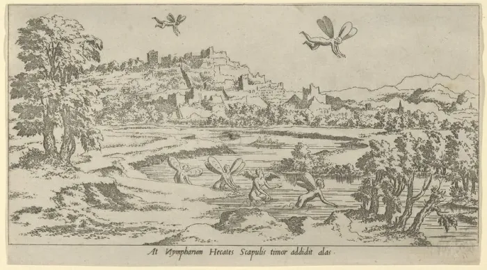 Framed Print : At Nympharum Hecates Scapulis Timor Addidit Alas, 1526-50. Creator: Leon Davent Framed Print : At Nympharum Hecates Scapulis Timor Addidit Alas, 1526-50. Creator: Leon Davent