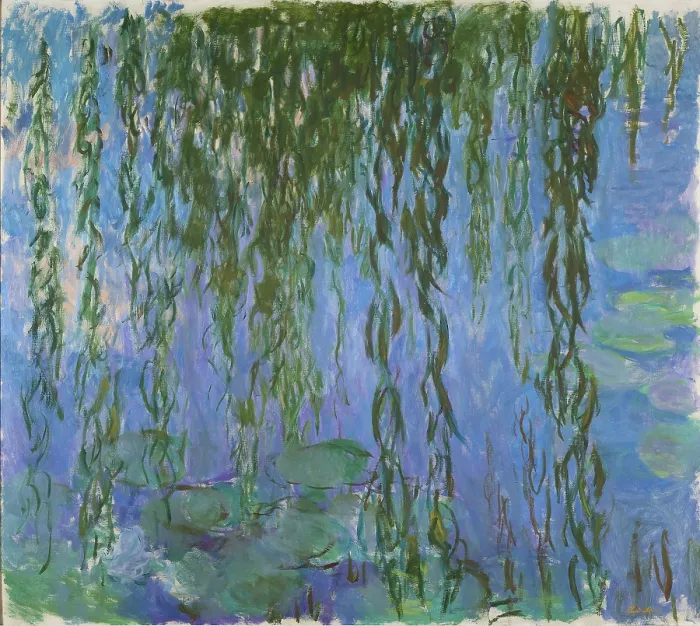 Framed Print : Nympheas avec rameaux de saule, 1916-1919. Creator: Monet, Claude (1840-1926)