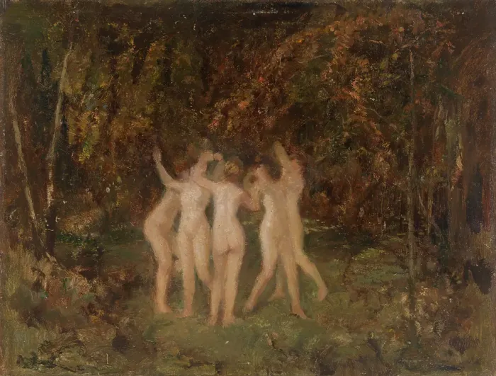 Framed Print : Nymphs in the Forest. Creator: Hippolyte Boulenger Framed Print : Nymphs in the Forest. Creator: Hippolyte Boulenger