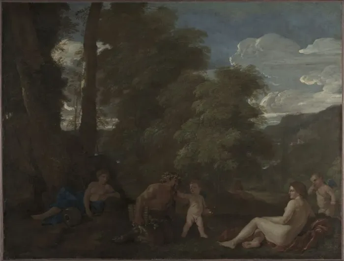 Framed Print : Nymphs and a Satyr (Amor Vincit Omnia), c. 1625-1627. Creator: Nicolas Poussin (French, 1594-1665) Framed Print : Nymphs and a Satyr (Amor Vincit Omnia), c. 1625-1627. Creator: Nicolas Poussin (French, 1594-1665)