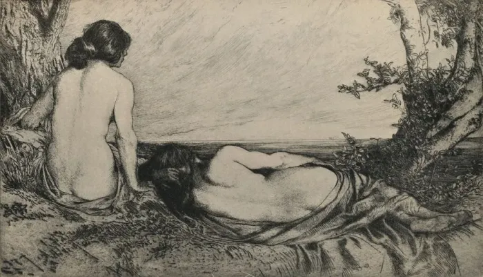 Framed Print : Nymphs by the Sea, 1905. Artist: Charles Holroyd Framed Print : Nymphs by the Sea, 1905. Artist: Charles Holroyd