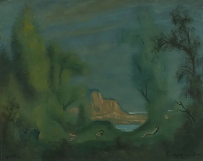 Framed Print : Nymphs Sleeping, 1920. Creator: Louis Michel Eilshemius Framed Print : Nymphs Sleeping, 1920. Creator: Louis Michel Eilshemius