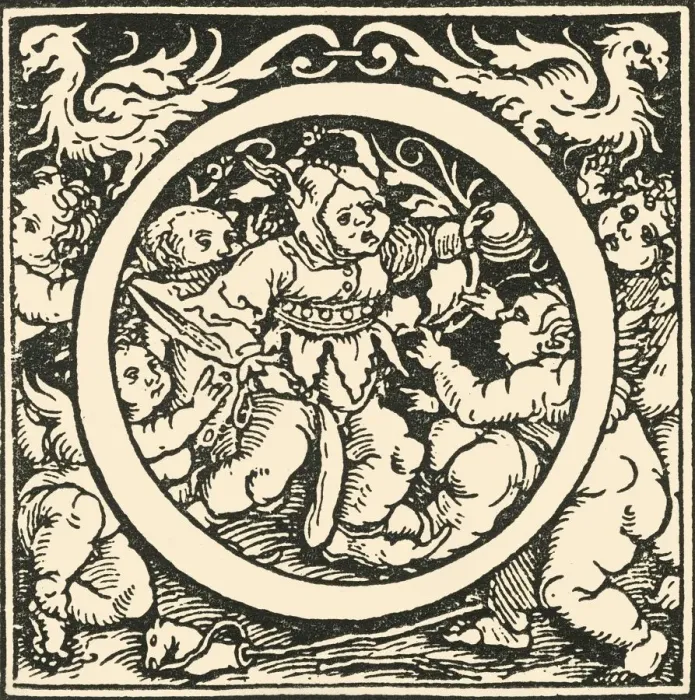Framed Print : O - An Alphabet by Hans Weiditz, c1520-1521, (1908). Creator: Hans Weiditz Framed Print : O - An Alphabet by Hans Weiditz, c1520-1521, (1908). Creator: Hans Weiditz