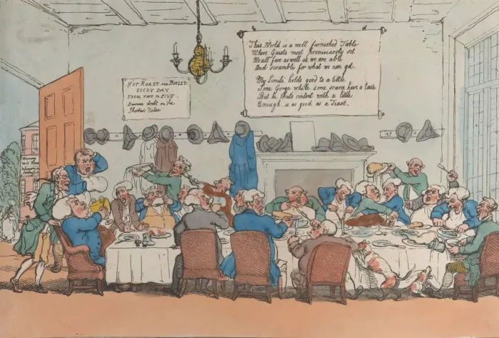 Framed Print : A Two O Clock Ordinary, June 4, 1811. June 4, 1811. Creator: Thomas Rowlandson Framed Print : A Two O Clock Ordinary, June 4, 1811. June 4, 1811. Creator: Thomas Rowlandson