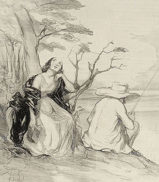 O douleur!...avoir rêvé...un époux... 1844. Creator: Honore Daumier