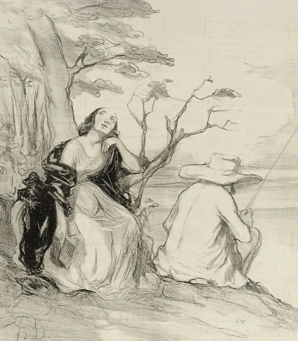 Framed Print : O douleur!...avoir rêvé...un époux... 1844. Creator: Honore Daumier Framed Print : O douleur!...avoir rêvé...un époux... 1844. Creator: Honore Daumier