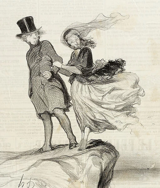 O mon Victor idolatré...il me vient une idée poétique!... 1844. Creator: Honore Daumier
