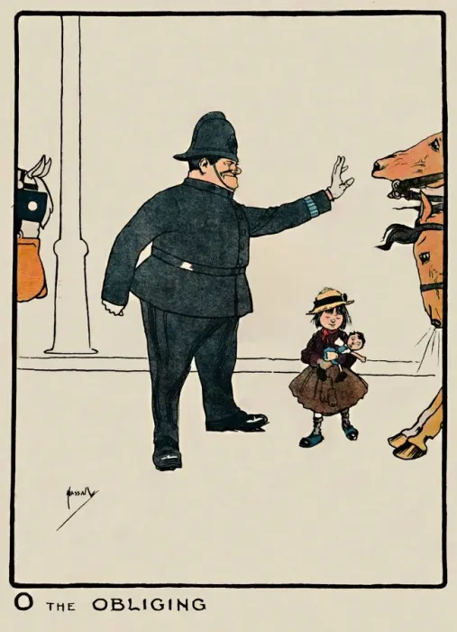 Framed Print : O the Obliging, 1903. Artist: John Hassall Framed Print : O the Obliging, 1903. Artist: John Hassall