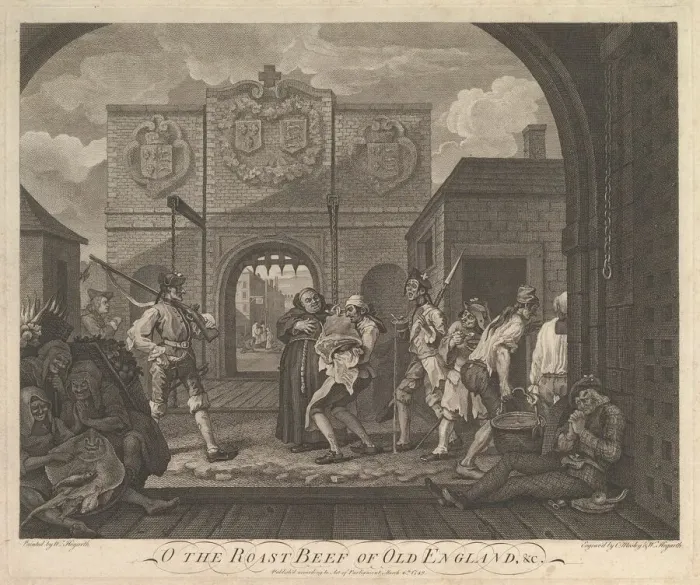 Framed Print : O the Roast Beef of Old England-The Gate of Caiais, March 6, 1749 Framed Print : O the Roast Beef of Old England-The Gate of Caiais, March 6, 1749