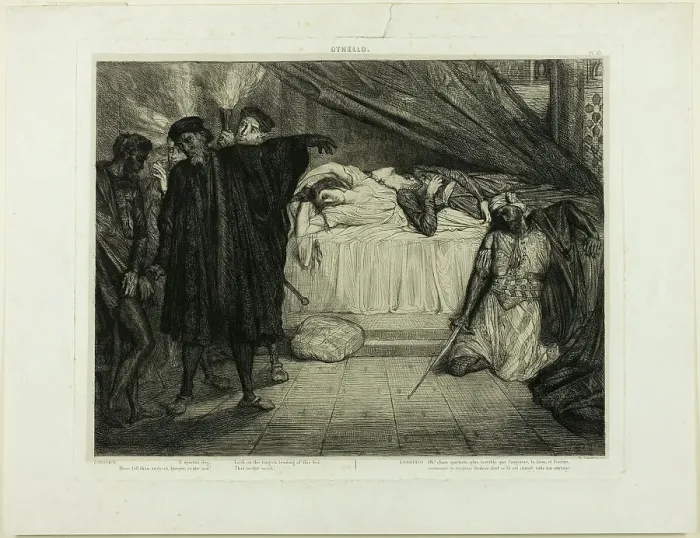 Framed Print : O Spartan dog, plate fifteen from Othello, 1844. Creator: Theodore Chasseriau Framed Print : O Spartan dog, plate fifteen from Othello, 1844. Creator: Theodore Chasseriau