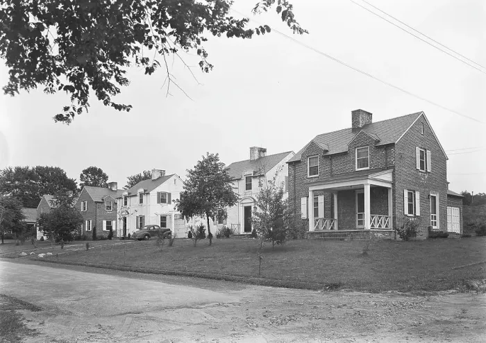 Framed Print : Oak Ridge Development, Cresskill, New Jersey, 1940. Creator: Gottscho-Schleisner, Inc Framed Print : Oak Ridge Development, Cresskill, New Jersey, 1940. Creator: Gottscho-Schleisner, Inc