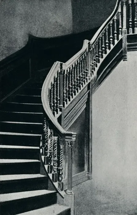 Framed Print : Oak Staircase of Charles II, at Whitton Park House, 1910 Framed Print : Oak Staircase of Charles II, at Whitton Park House, 1910